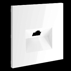 Накладка для розетки компьютерной RJ45 кат.6 S70 (белый глянцевый) Voltum VLS001301