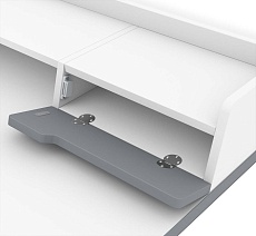 Письменный стол Sheffilton SHT-TU10/TT31 120/65 ЛДСП хром лак/белый шагрень/серый 5302703303 3