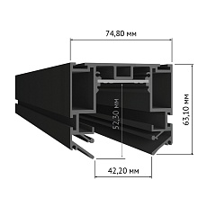 Шинопровод низковольтный встраиваемый в натяжной потолок DesignLed SY-601201-CL-2-BL 009110 1