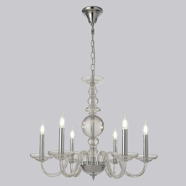 Подвесная люстра Crystal Lux ARABESQUE SP6 CHROME Фото № 3