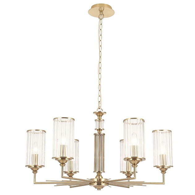 Подвесная люстра Crystal Lux Gloria SP6 Brass изображение 1 Подвесная люстра Crystal Lux Gloria SP6 Brass Фото № 1