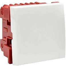 Выключатель проходной (переключатель) одноклавишный ВК4-21-00-П (на 2 модуля) ПРАЙМЕР белый IEK CKK-40D-PO2-K01
