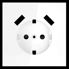 Накладка для розетки с заземлением и защитными шторками с USB A+A S70 (белый глянцевый) Voltum VLS000901 1