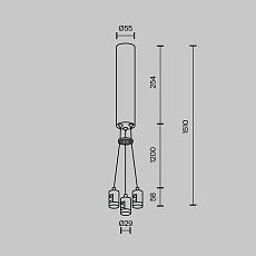 Подвесной комплект Maytoni Flarity TRA154SW-BB-R-BS 1