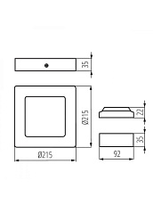 Потолочный светодиодный светильник Kanlux Kanti V2LED 18W-NW-W 28951 1