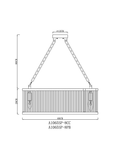 Подвесная люстра Arte Lamp Anetta A1065SP-8PB Фото № 2