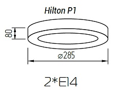 Настенно-потолочный светильник TopDecor Hilton P1 12 4