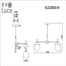 Подвесная люстра Evoluce Genova SLE220202-05 1