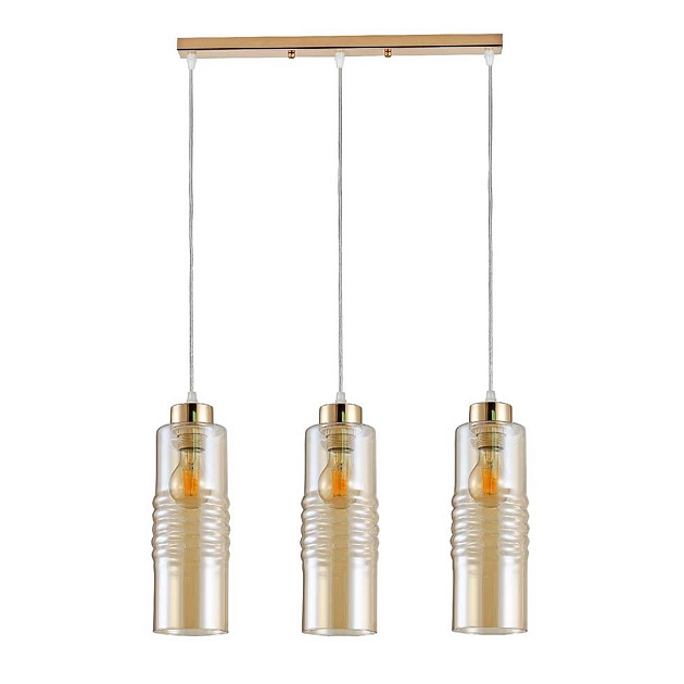 Подвесной светильник ЭкономСвет 30117/3GD AMB Фото № 1