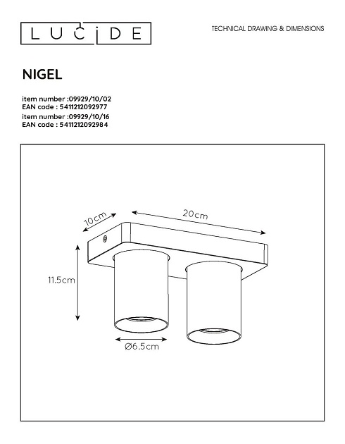 Спот Lucide Nigel 09929/10/02 изображение 2 Спот Lucide Nigel 09929/10/02 Фото № 2
