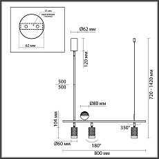 Подвесная светодиодная люстра Odeon Light Ad Astrum 4353/36L 4