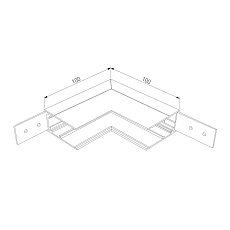 Коннектор L-образный внутренний Elektrostandard Slim Magnetic 85091/11 a062190 1