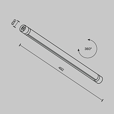 Шинопровод накладной/подвесной Maytoni Technical CA012-TRX-500-B 4