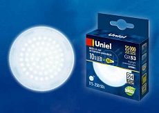 Лампа светодиодная Uniel GX53 10W 6500K матовая LED-GX53-10W/6500K/GX53/FR PLZ01WH UL-00005313 1