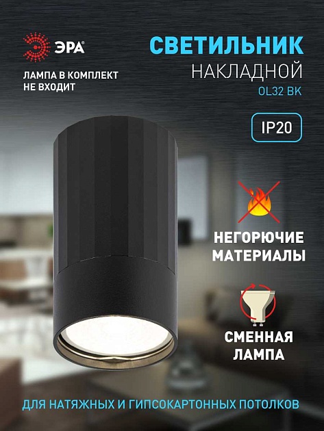 Настенно-потолочный светильник ЭРА OL32 BK Б0056376 изображение 17 Настенно-потолочный светильник ЭРА OL32 BK Б0056376 Фото № 17