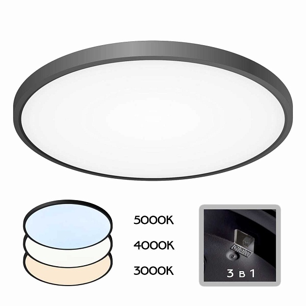 Потолочный светодиодный светильник Citilux Бейсик CL738401V Фото № 1