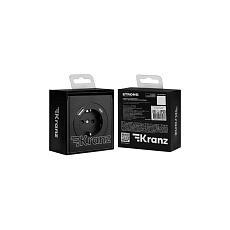 Розетка STRONG 1-ая с/з с/у з/ш 16А с USB A+C быстрой зарядки 5В/3А антрацит KRANZ KR-78-0704-5 1