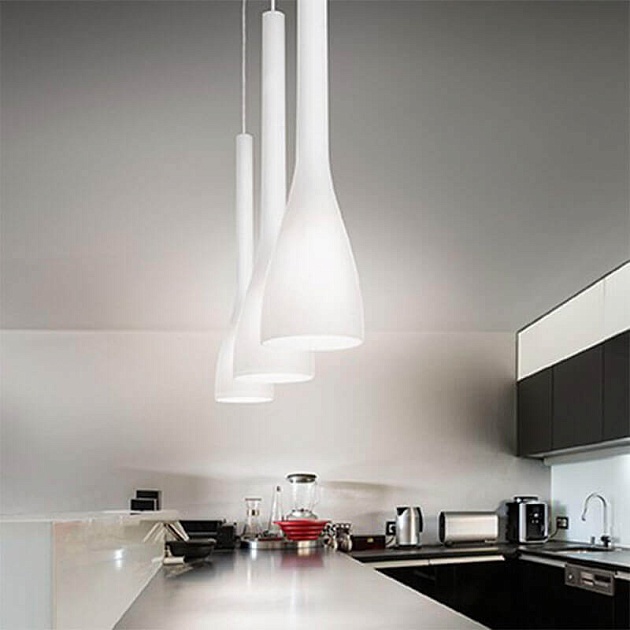 Подвесной светильник Ideal Lux Flut SP1 BIg Bianco 035666 изображение 2 Подвесной светильник Ideal Lux Flut SP1 BIg Bianco 035666 Фото № 2