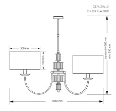 Подвесная люстра KUTEK MOOD Cero CER-ZW-2(N) 2
