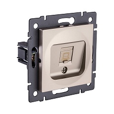 Розетка Ethernet RJ45 Cat.5, золотой Kollinger REA-016GD для Aspekt, Eleganz, Reflex 1