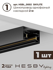 Накладная однофазная трековая система Hesby Lighting Skylite №12 со светильниками HSBL_kompl_S012_NI2B3K 4