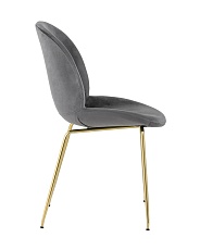 Кухонный стул Stool Group Турин велюр серый золотые ножки 8329 VELVET GREY 2