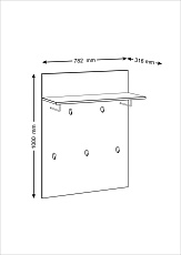 Настенная вешалка Шведский Стандарт Сириус 78х100 2.02.11.260.1 2
