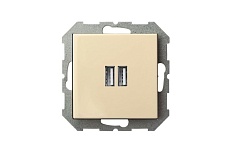 Розетка 2xUSB Liregus Epsilon бежевый 28-0712 4