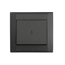 Переключатель Makel проходной 1-кл. СП Defne 10А IP20 дым. металлик 42050005
