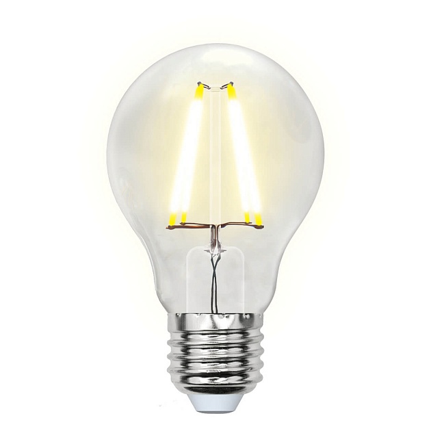 Лампа светодиодная филаментная Uniel E27 8W 3000K прозрачная LED-A60-8W/WW/E27/CL GLA01TR UL-00002210 фото 