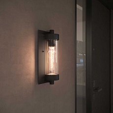 Уличный настенный светильник Elektrostandard Pipe D 35151/D чёрный a058261 2