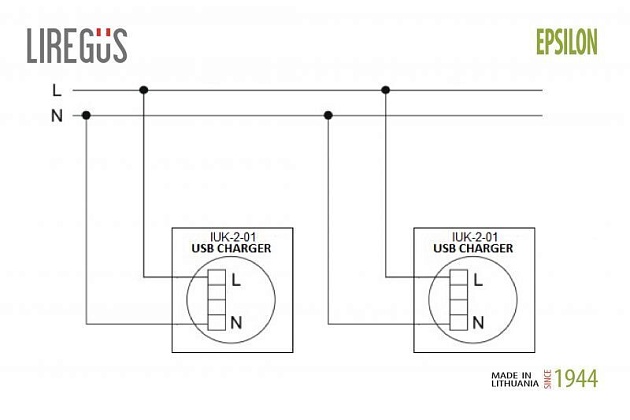 Розетка 2xUSB Liregus Epsilon бежевый 28-0712 фото 3