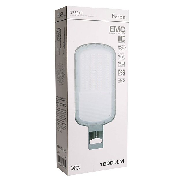 Уличный консольный светодиодный светильник Feron SP3077 51808 изображение 10 Уличный консольный светодиодный светильник Feron SP3077 51808 Фото № 10