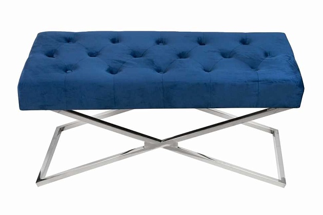 Банкетка ArtHomeDecor Cross ID-78 CR Blue Фото № 3