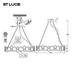 Подвесная люстра ST Luce Swatch SL6133.313.09 1