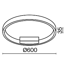 Потолочный светодиодный светильник Maytoni Rim MOD058CL-L35BK 1