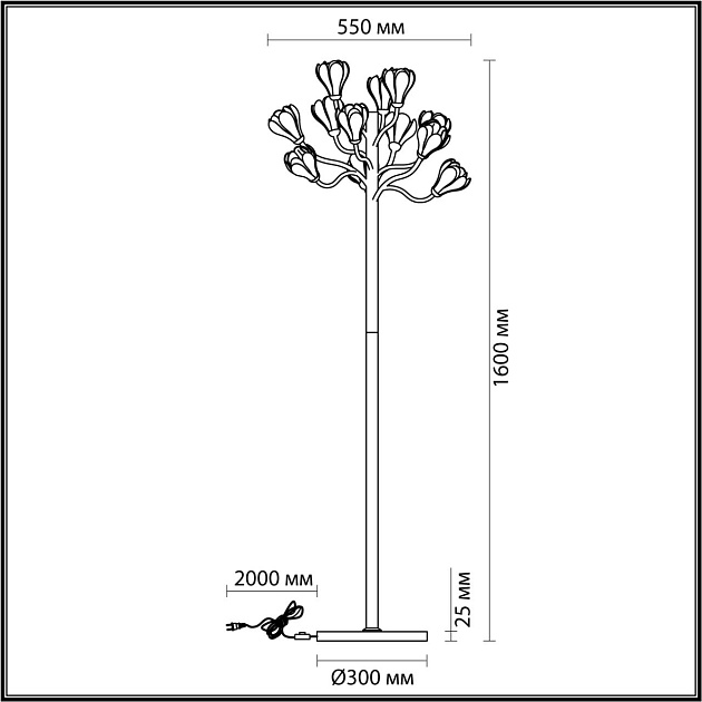 Торшер Odeon Light Modern Gardi 5090/12F Фото № 2