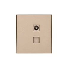 Розетка STRONG компьютерная RJ45 кат6 + TV с/у шелк KRANZ KR-78-0722-8