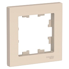 Рамка 1-постовая Systeme Electric AtlasDesign бежевая ATN000201