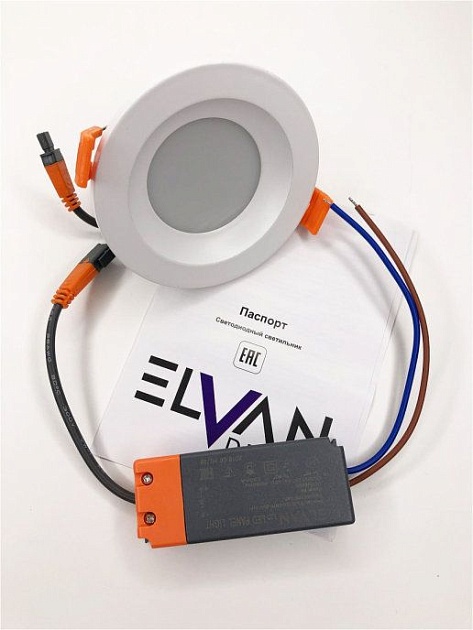 Встраиваемый светодиодный светильник Elvan VLS-5048R-8W-WW-Wh фото 8