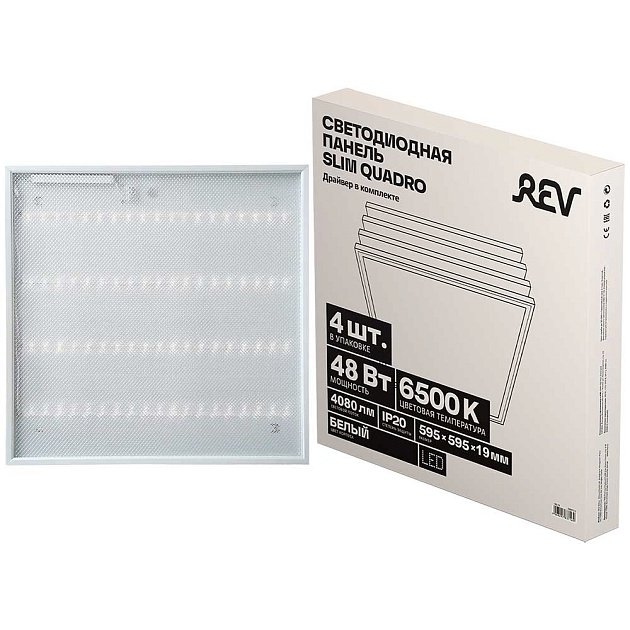 Светодиодная панель REV Slim Quadro 28975 3 Фото № 1