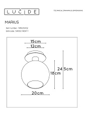 Потолочный светильник Lucide Marius 74114/01/02 1