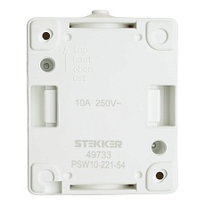Выключатель двухклавишный Stekker Велена белый/серый PSW10-221-54 49733 3
