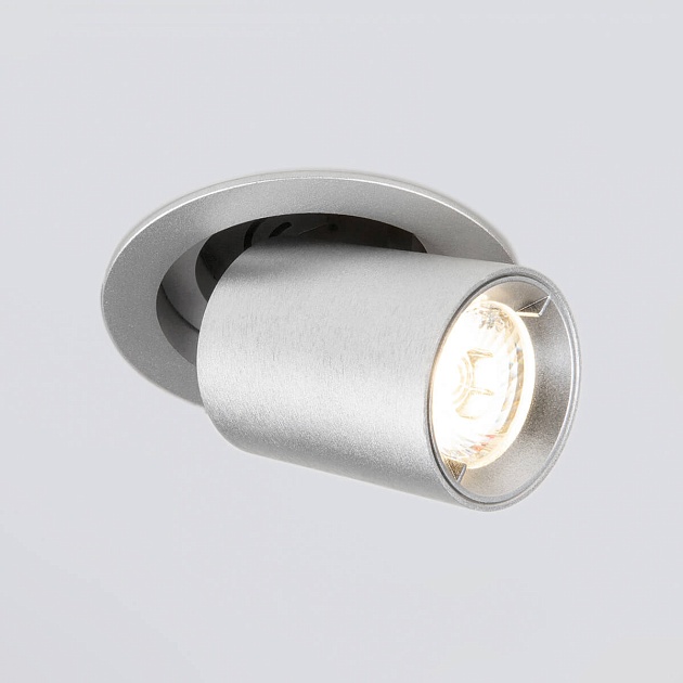 Встраиваемый светодиодный спот Elektrostandard 9917 LED 10W 4200K серебро a052450 фото 