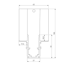 Коннектор L-образный внутренний Elektrostandard Slim Magnetic 85213/00 a067506 1