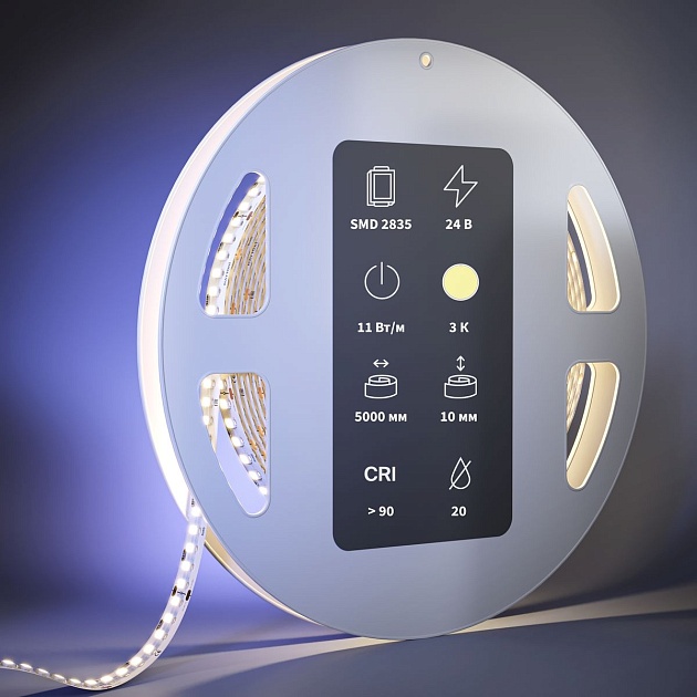 Светодиодная лента Maytoni 11W/m 252LED/m 2835SMD теплый белый 5M 201049 Фото № 3