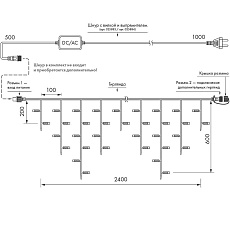 Уличная светодиодная гирлянда Ardecoled бахрома 230V теплый белый ARD-Edge-Classic-2400X600-White-88Led-Std Warm 026020 3