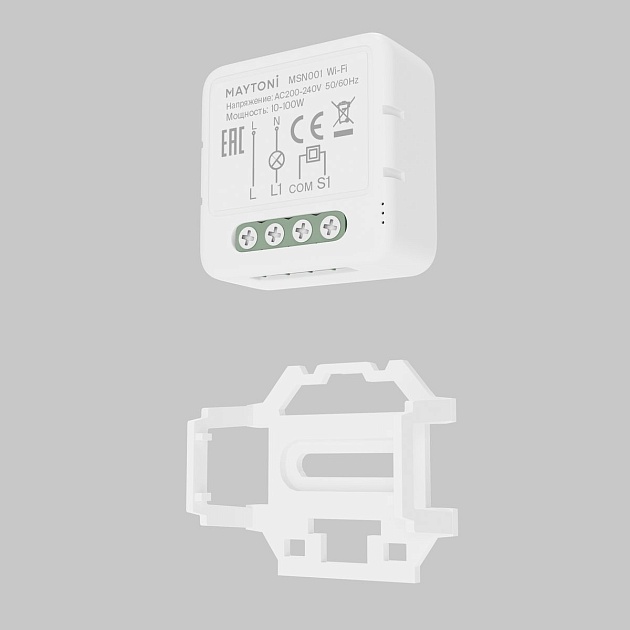 Wi-Fi выключатель одноканальный (без нуля) Maytoni Technical Smart home MSN001 изображение 3 Wi-Fi выключатель одноканальный (без нуля) Maytoni Technical Smart home MSN001 Фото № 3