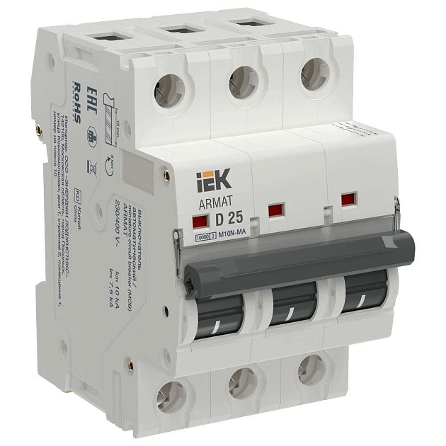 ARMAT Автоматический выключатель без теплового расцепителя M10N-MA 3P D 25А IEK AR-M10N-MA-3-D025 Фото № 1