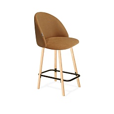 Полубарный стул Sheffilton SHT-ST35/S94-1 горчичный/прозрачный лак/черный муар 3650223501